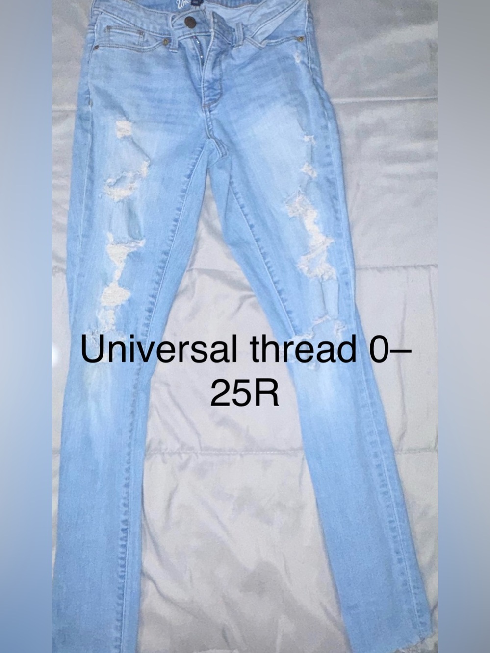 Universal Thread Light Blue Distressed Skinny Jeans